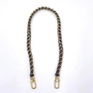 Louis Vuitton GD Chain Shoulder Strap Leather Black
